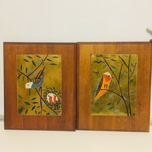 70’s Vintage pressed brass plaques